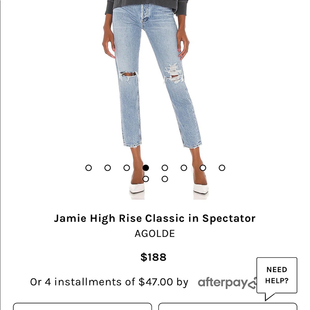 Only Worn Once Agolde Jaime High Rise Classic In … - image 7